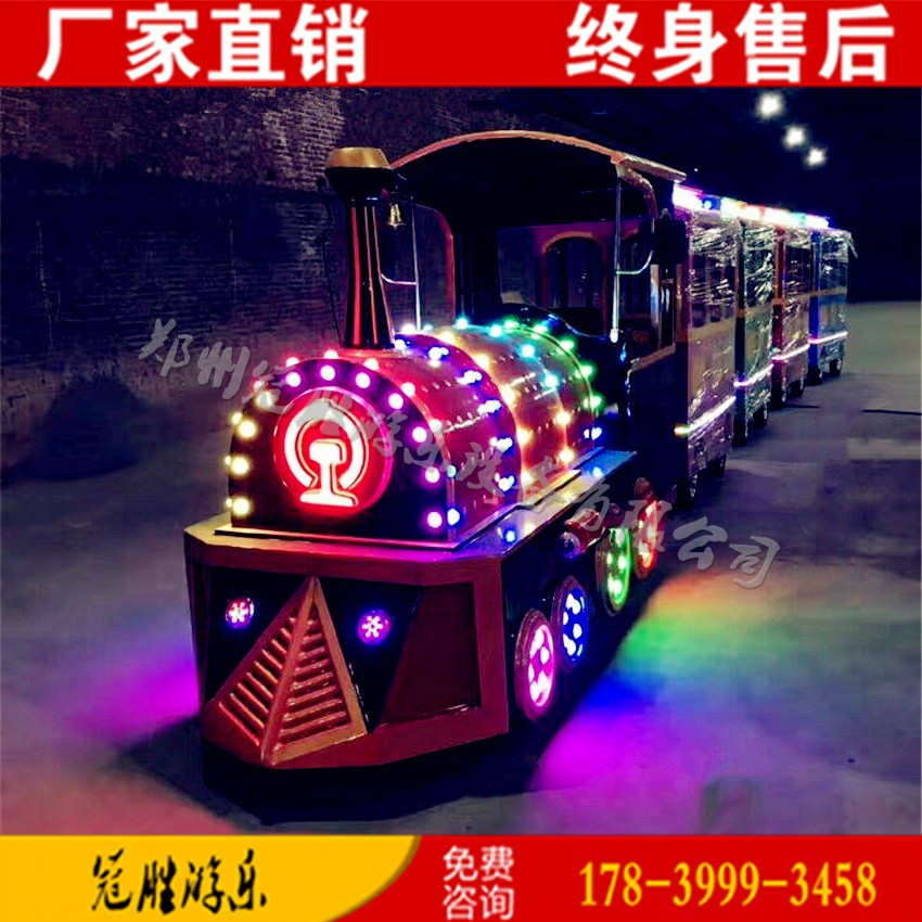 復(fù)古無軌小火車 景區(qū)觀光車圖片