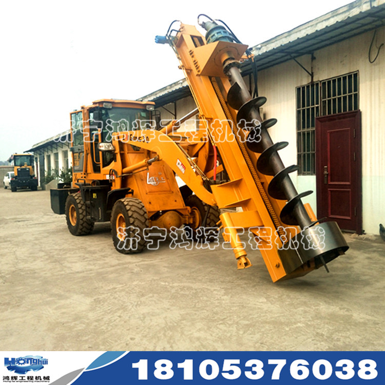 電線桿打樁機圖片