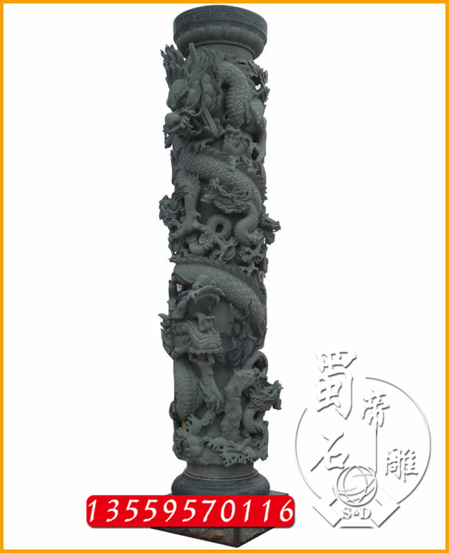 供應(yīng)石雕文化柱寺廟龍柱子價(jià)格*