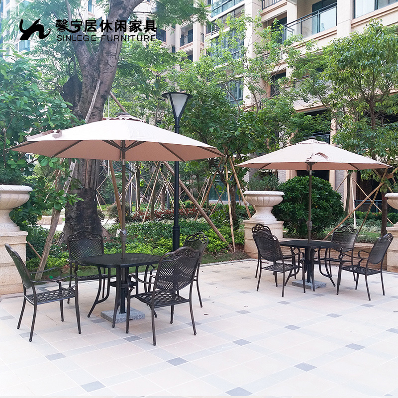 戶外桌椅花園室外餐飲鑄鋁庭院桌椅圖片/戶外桌椅花園室外餐飲鑄鋁庭院桌椅樣板圖 (4)