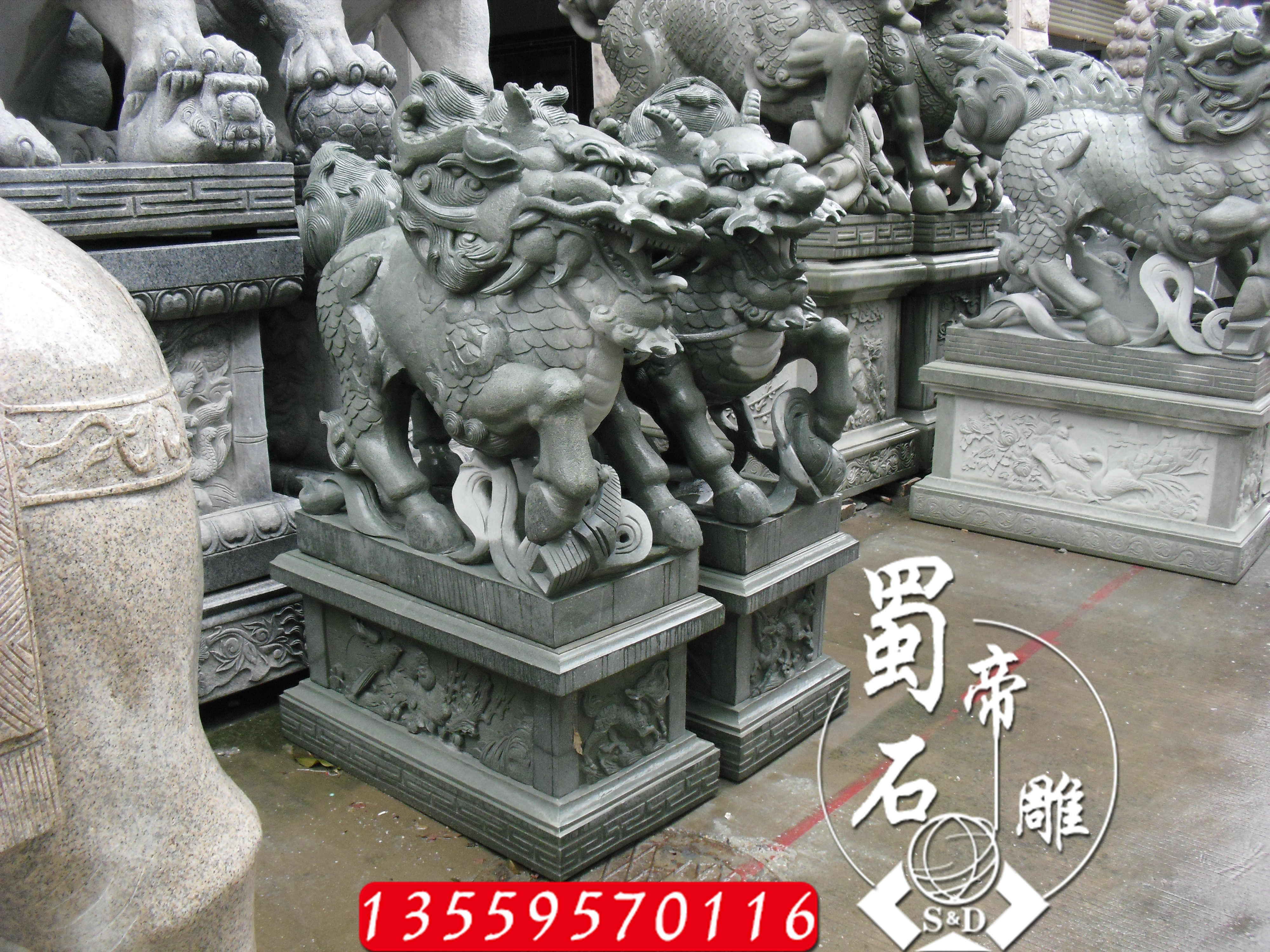 石雕麒麟圖片/石雕麒麟樣板圖 (4)