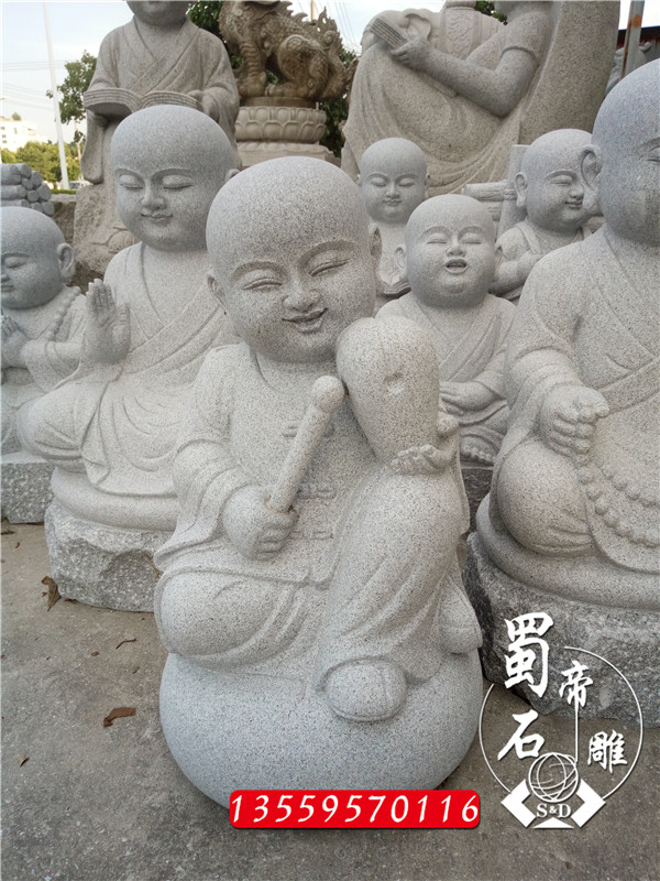 供應(yīng)石雕小和尚花崗巖小沙彌擺件