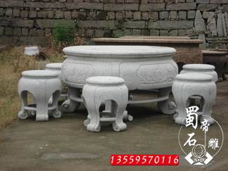 廠家供應石雕石桌廠家供應石雕石桌石凳精美雕刻石凳精美雕刻