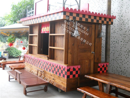 景區(qū)定制售貨亭 仿古售賣車圖片