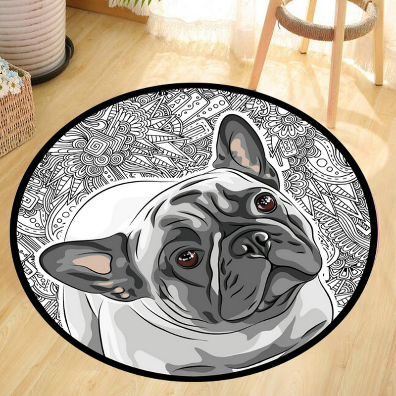批發(fā)寵物地墊 圓形卡通地墊定做圖片