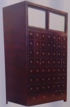 銅川新區(qū)中藥柜深紅色藥柜圖片