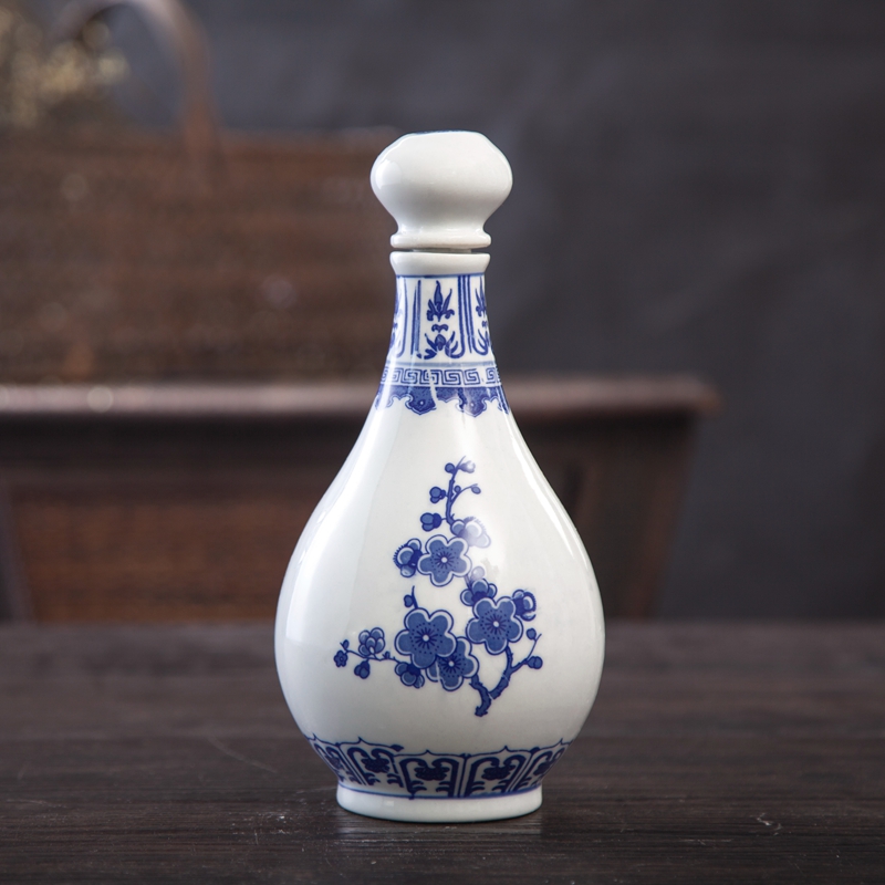 青花酒瓶圖片/青花酒瓶樣板圖 (3)