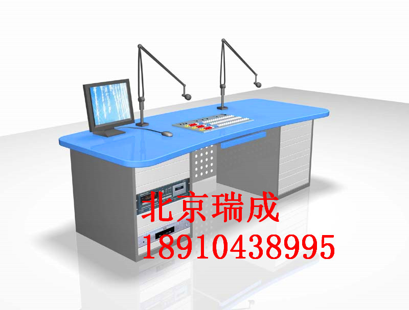 主持人桌電視臺新聞桌異形播音桌