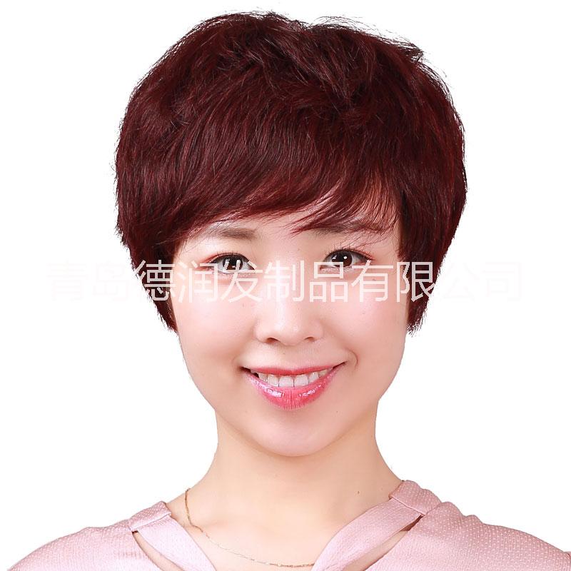 德潤(rùn) 短卷發(fā) 假發(fā)套 中老年假發(fā) 真人發(fā) 逼真 德潤(rùn) 短卷發(fā) 假發(fā)套 中老年假發(fā)