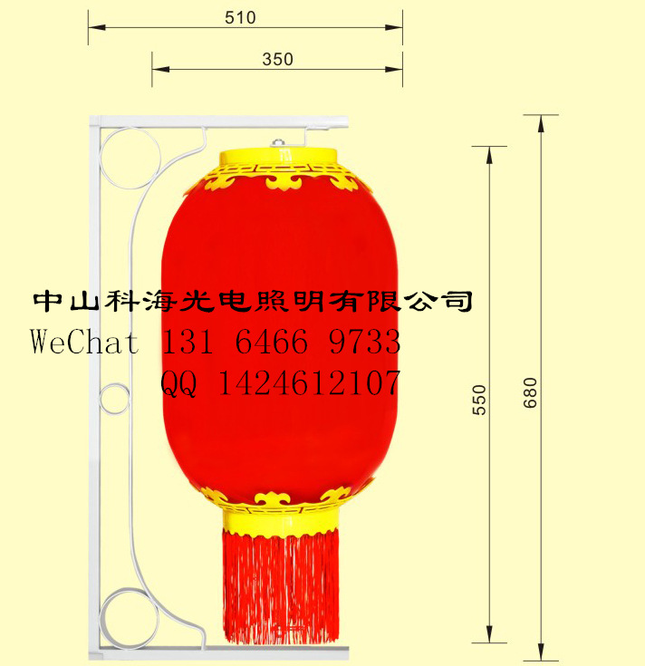 灯杆造型灯笼、LED东瓜长灯笼图片