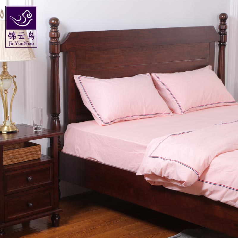 武漢原木家具錦云鳥美式小四柱床廠家批發(fā)