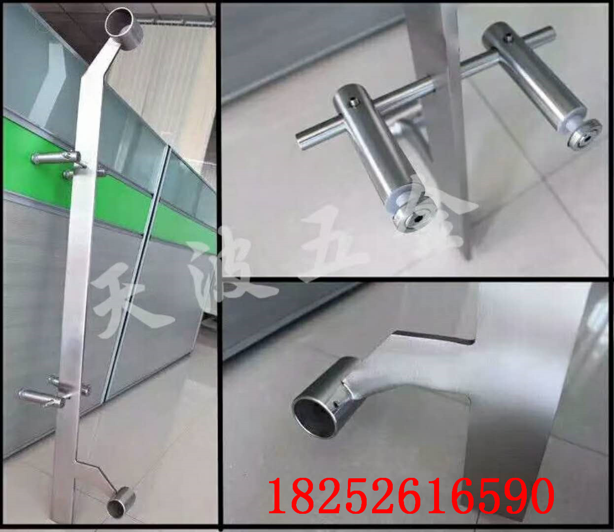 不銹鋼立柱玻璃樓梯扶手護(hù)欄圖片/不銹鋼立柱玻璃樓梯扶手護(hù)欄樣板圖 (3)