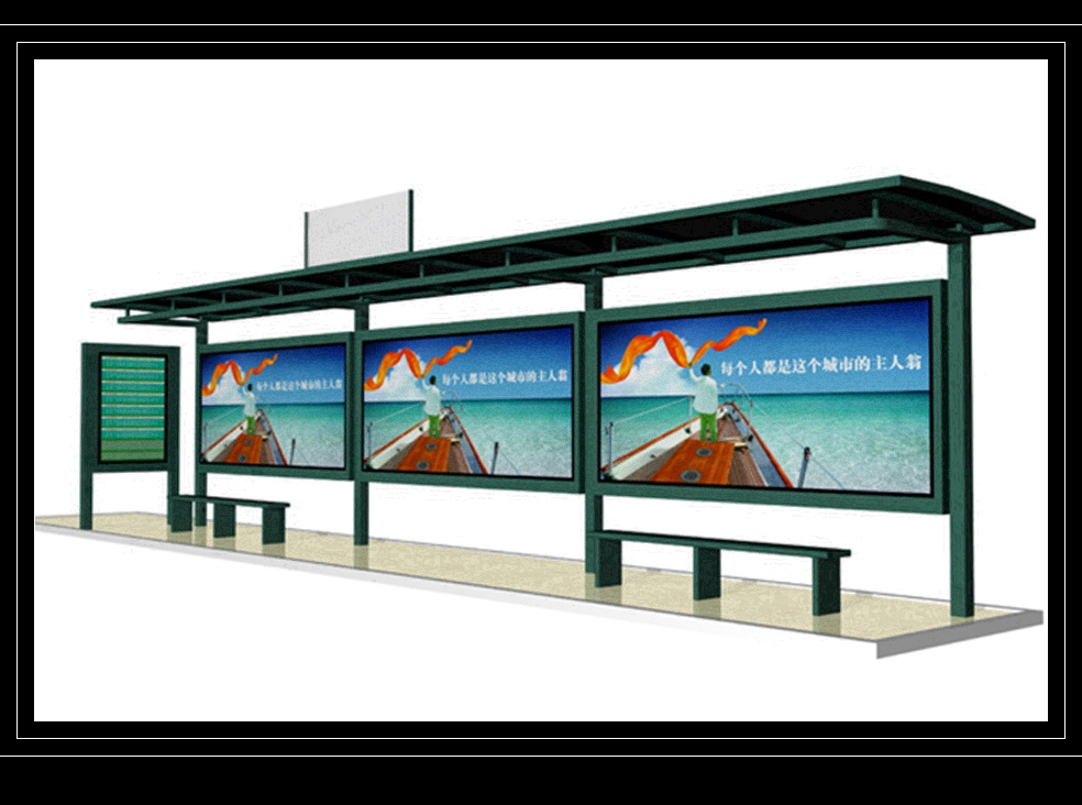 公交車候車亭生產圖片/公交車候車亭生產樣板圖 (4)