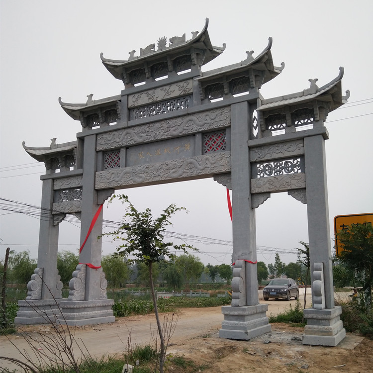 石雕牌樓圖片/石雕牌樓樣板圖 (3)