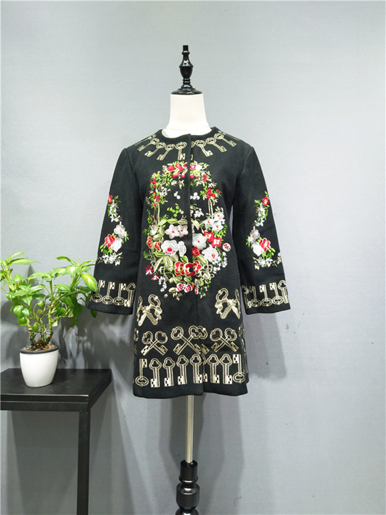 刺繡呢大衣圖片/刺繡呢大衣樣板圖 (3)