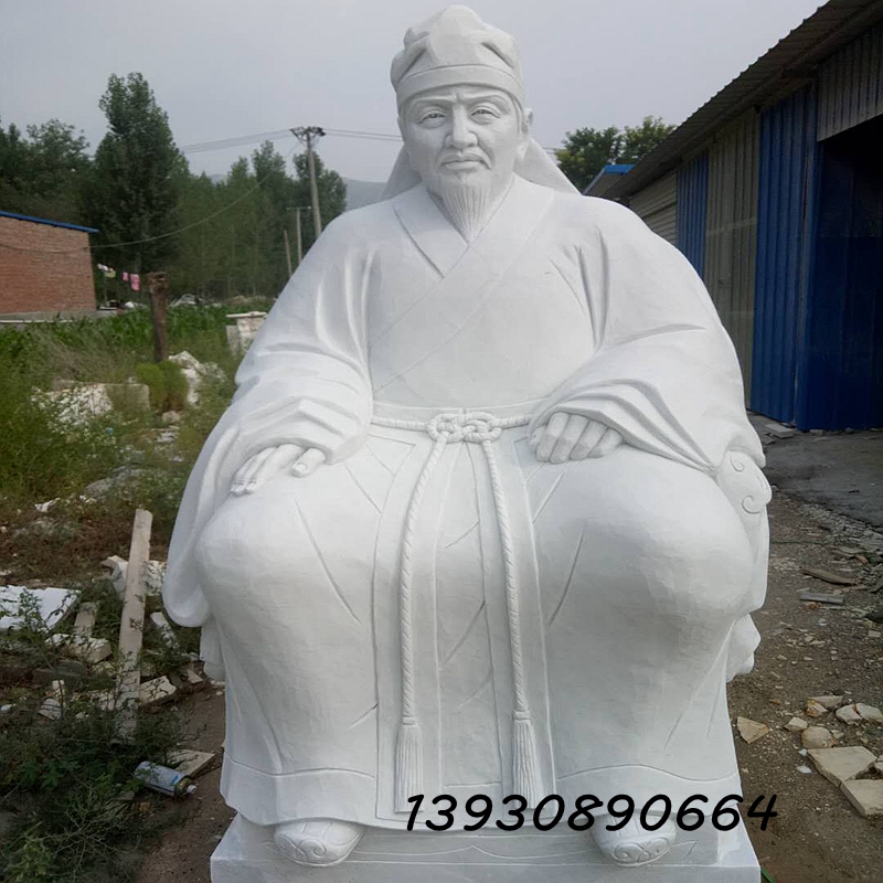 漢白玉石雕人物佛像/古代老人物雕像制作加工