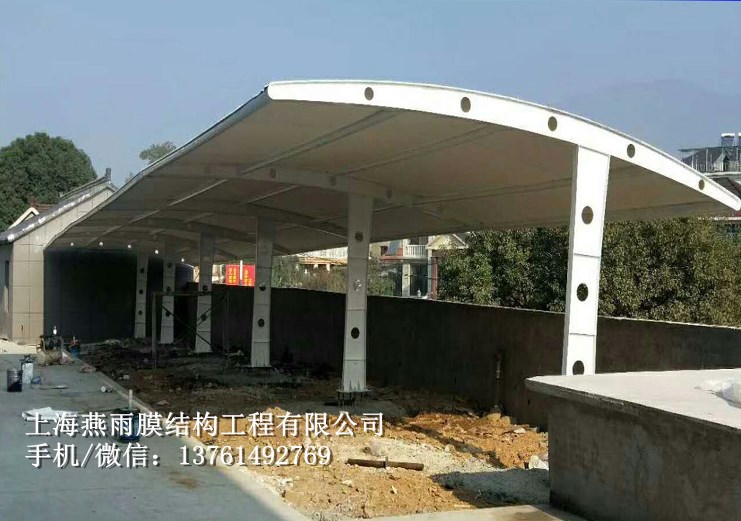 單開自行車停車棚圖片/單開自行車停車棚樣板圖 (1)