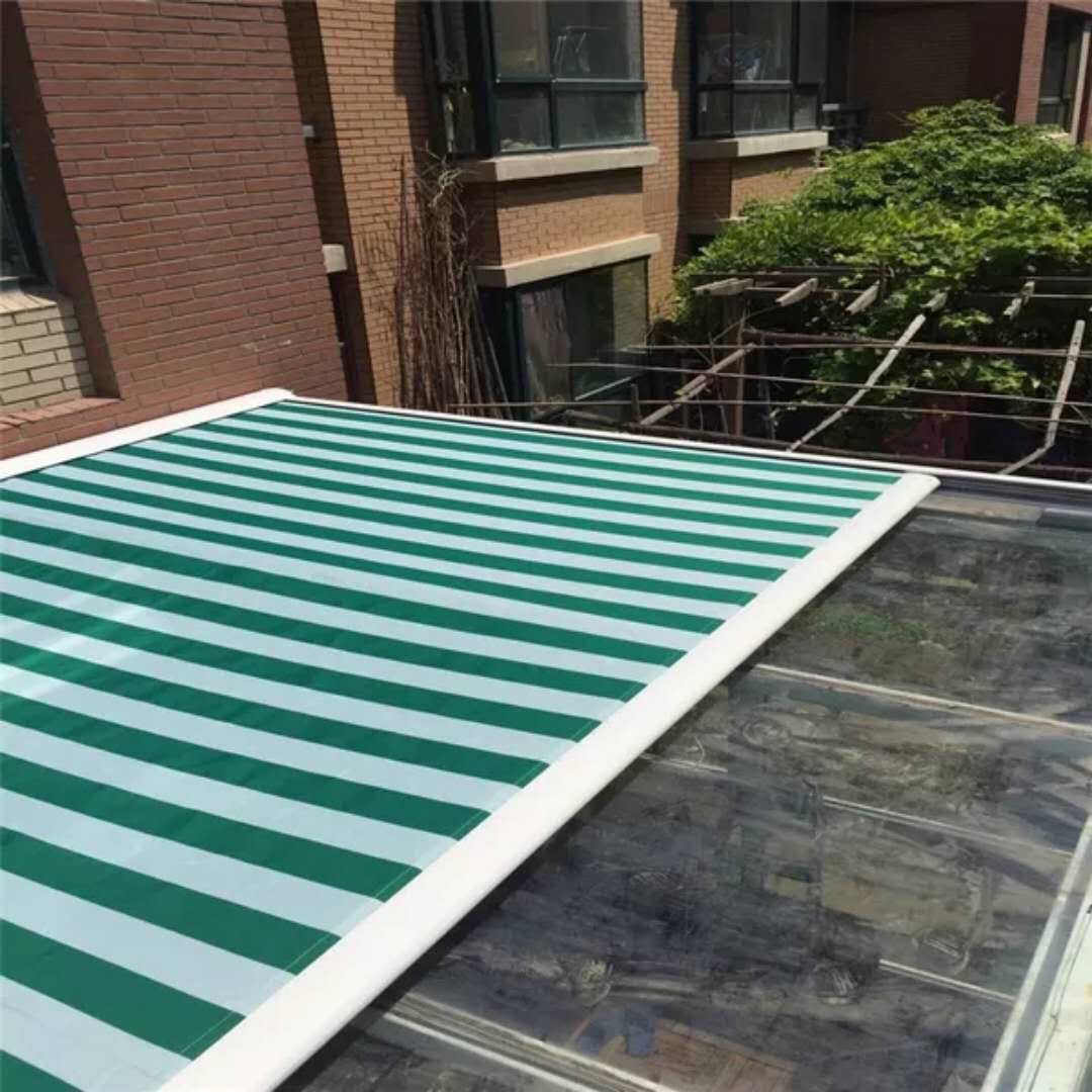 北京陽光房北京陽光房遮陽天棚簾折疊式波浪式遮陽天棚簾電動(dòng)卷軸天棚簾定做遮陽天棚簾