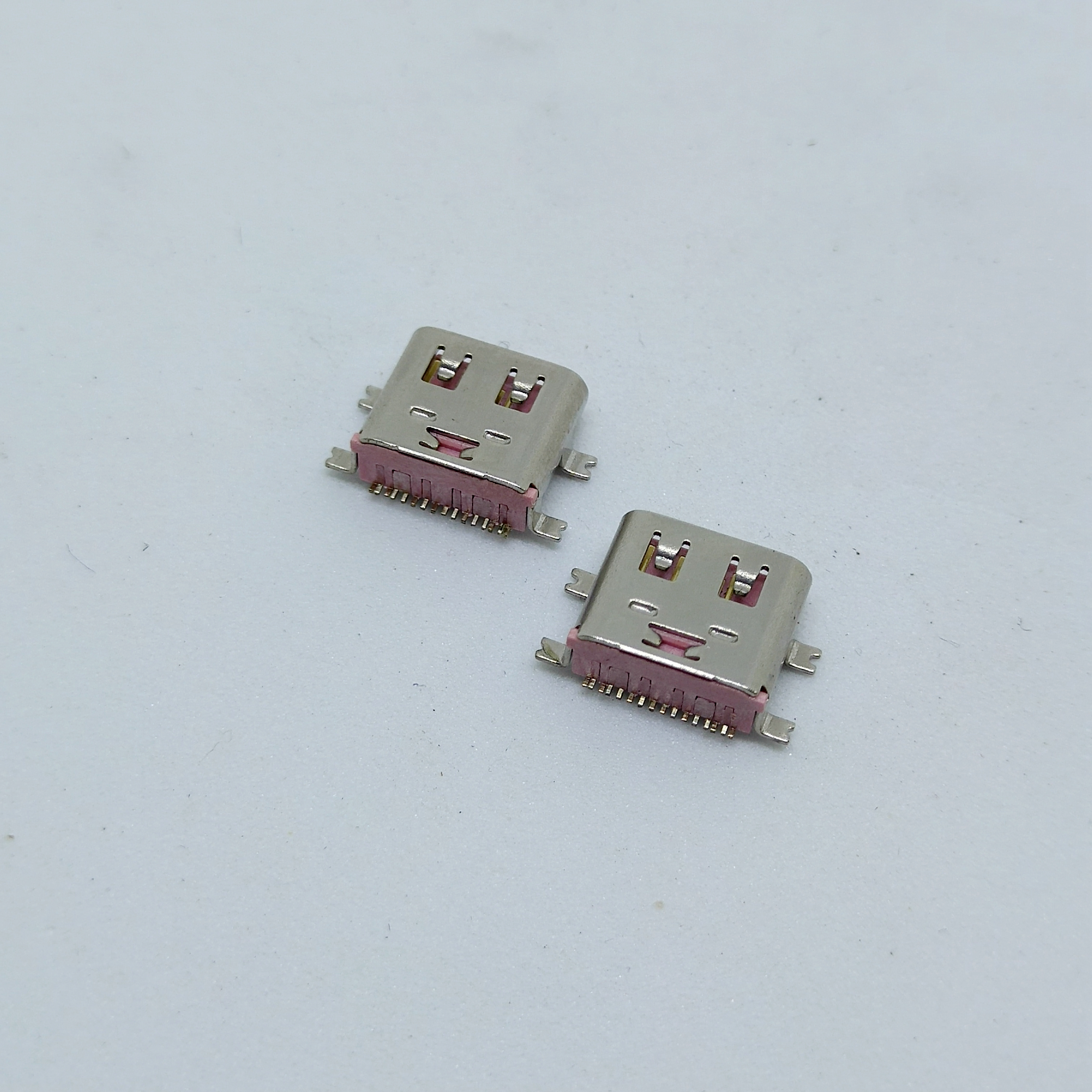 USB Type-C母座16pin 贴板短体7.6 全SMT四脚贴板连接器