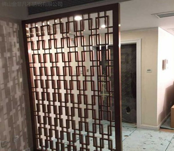 廠家直銷紅古銅中式屏風(fēng) 304不銹鋼書(shū)房裝飾屏風(fēng) 定制仿古插屏 紅古銅不銹鋼屏風(fēng)