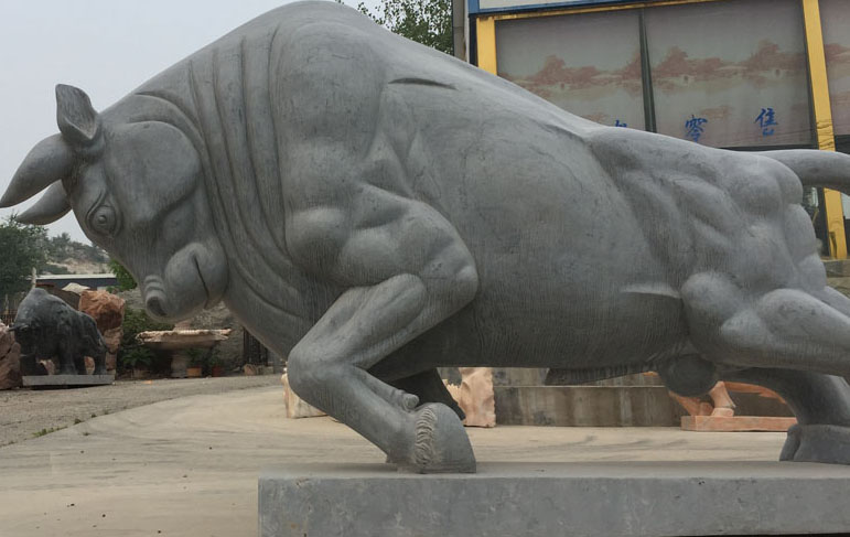 石雕牛雕像拓荒牛公司酒店門口擺件圖片/石雕牛雕像拓荒牛公司酒店門口擺件樣板圖 (2)