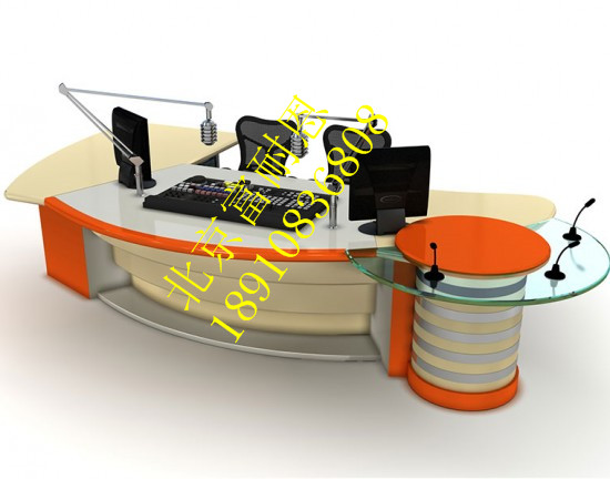 播音桌電視臺(tái)演播室直播桌演播桌