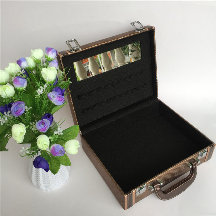 皮質(zhì)手提化妝箱 手提化妝品收納盒彩妝皮盒皮質(zhì)化妝箱