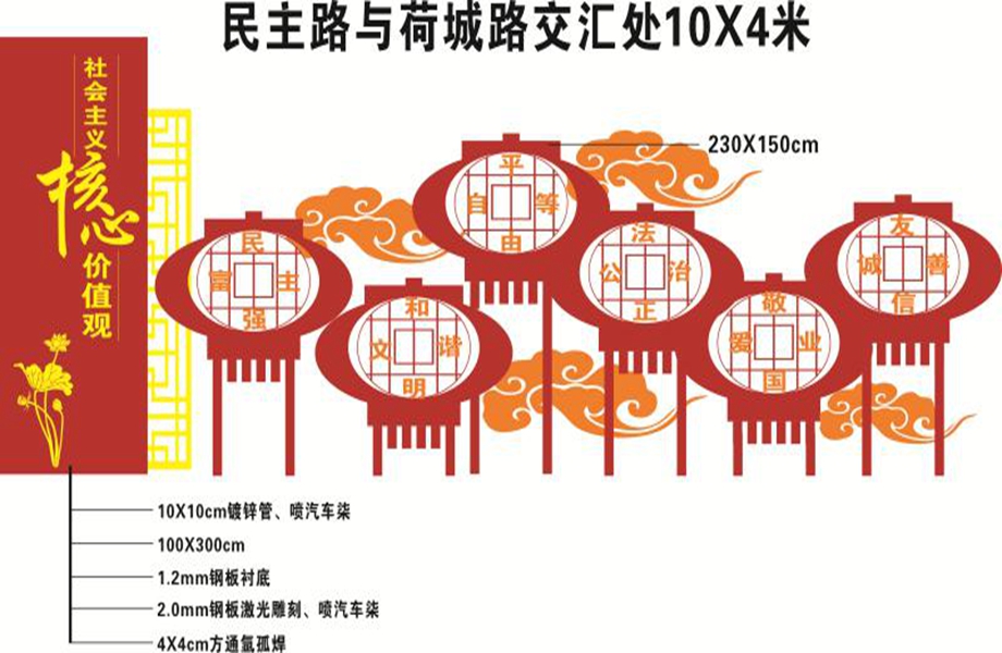 价值观价值观、核心价值观生产厂家、宣传栏厂家