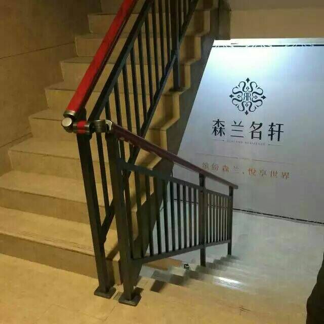晉城烤漆樓梯護欄，組裝樓梯扶手，仿木紋陽臺欄桿，樓道靠墻扶手無任何焊接點