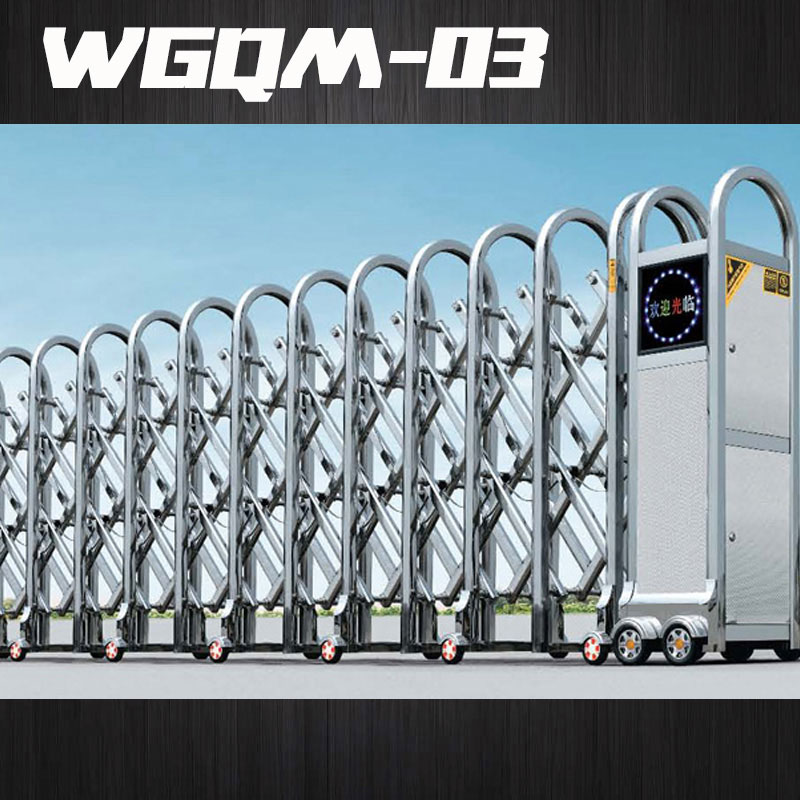 定制不銹鋼電動伸縮門圖片/定制不銹鋼電動伸縮門樣板圖 (3)