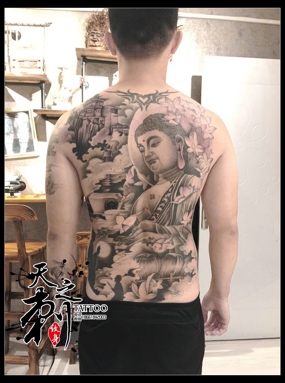 佛紋身圖片/佛紋身樣板圖 (2)