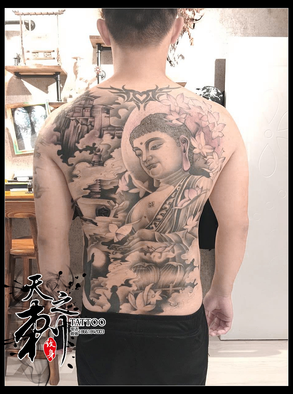 佛紋身圖片/佛紋身樣板圖 (3)