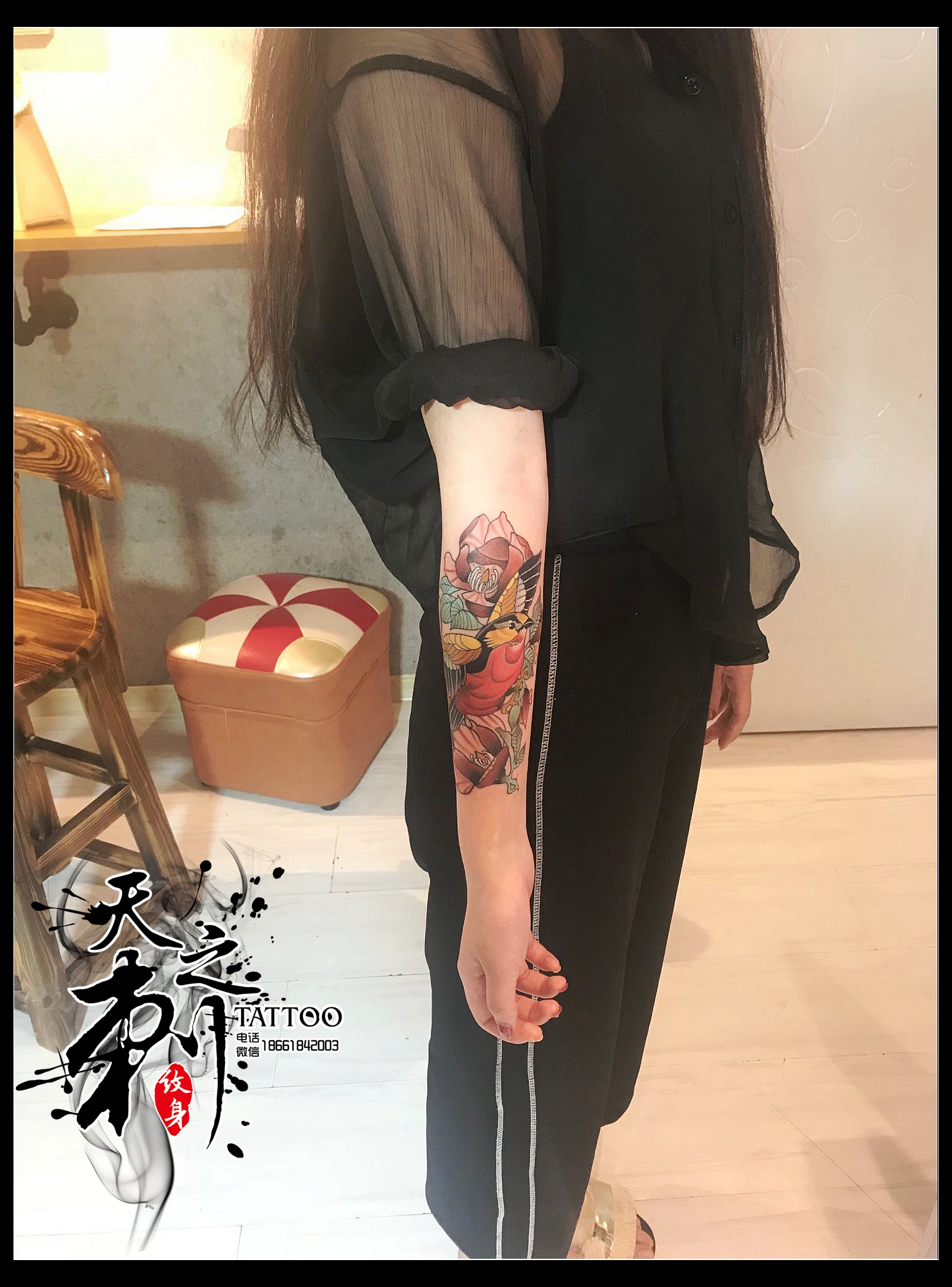 小臂紋身 青島李村紋身圖片