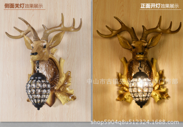 現(xiàn)代鹿角鹿頭壁燈圖片/現(xiàn)代鹿角鹿頭壁燈樣板圖 (4)