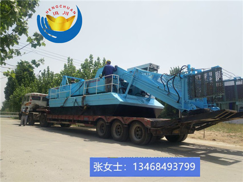 定制 水葫蘆清理收割機(jī) 水草收割船工廠