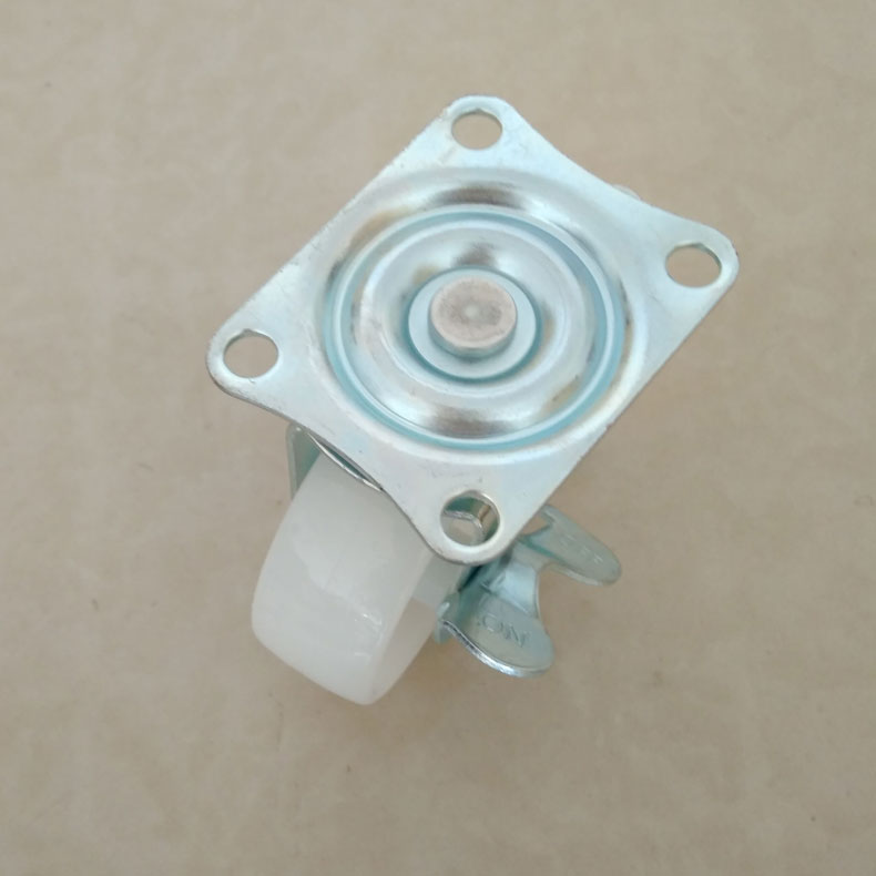 1.5寸白pp平底剎車(chē)腳輪圖片/1.5寸白pp平底剎車(chē)腳輪樣板圖 (2)