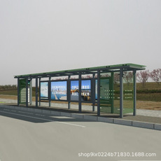 不銹鋼公交站臺圖片/不銹鋼公交站臺樣板圖 (2)
