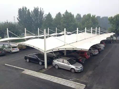 膜結(jié)構(gòu)汽車車棚圖片/膜結(jié)構(gòu)汽車車棚樣板圖 (3)