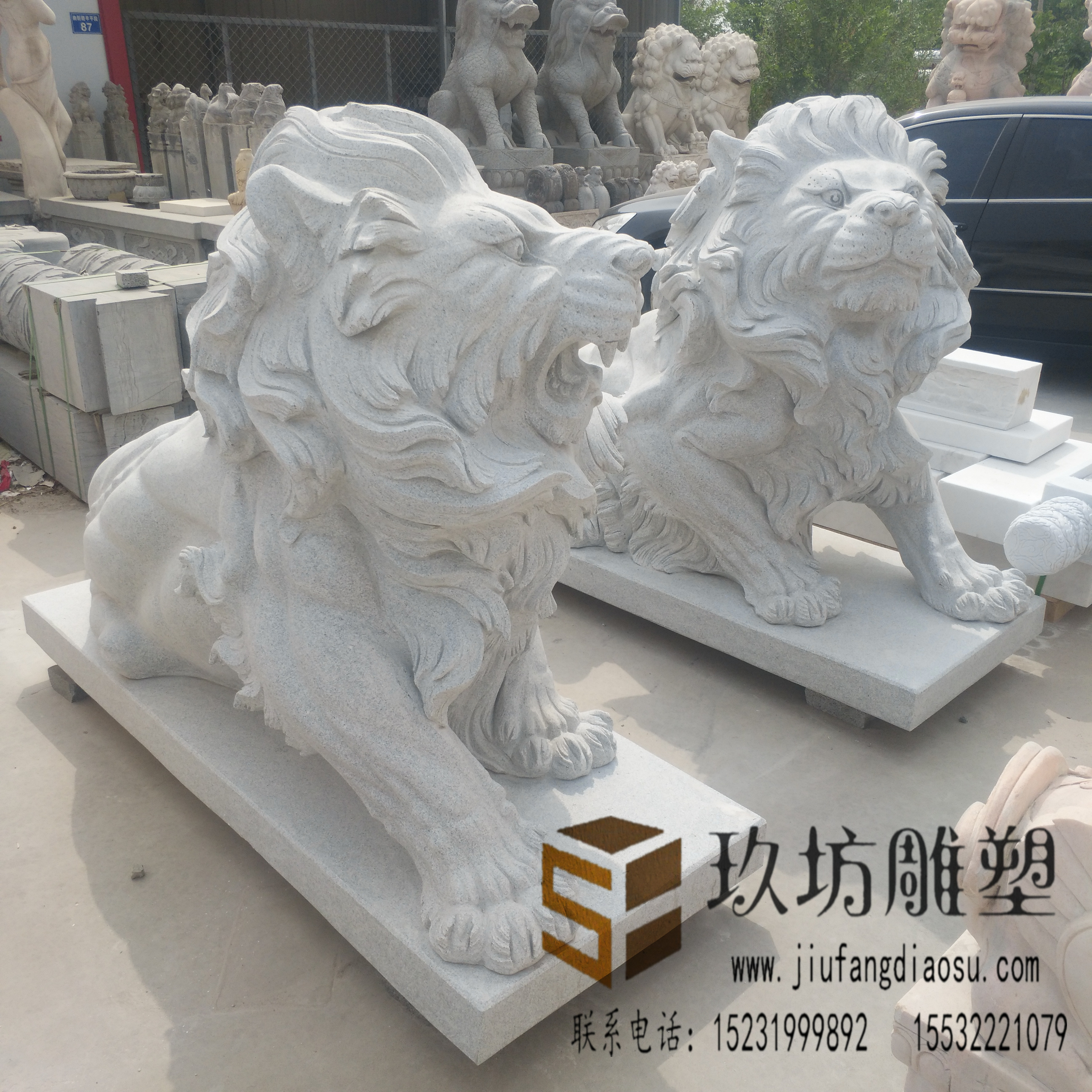 石雕花崗巖現(xiàn)代仿真歐式家居酒店鎮(zhèn)宅開業(yè)獅子擺件 石雕現(xiàn)代仿真歐式獅子擺件