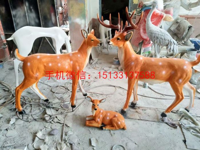 玻璃鋼仿真梅花鹿雕塑 動物雕塑圖片/玻璃鋼仿真梅花鹿雕塑 動物雕塑樣板圖 (4)