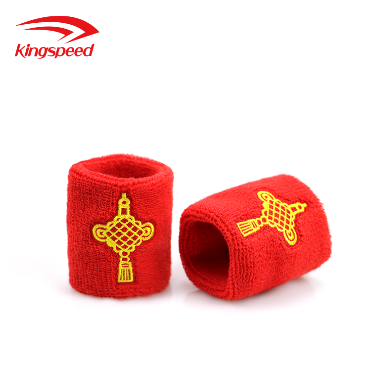運動護腕廠家 東莞護腕定制 中國結紅色時尚純棉護腕 運動護腕
