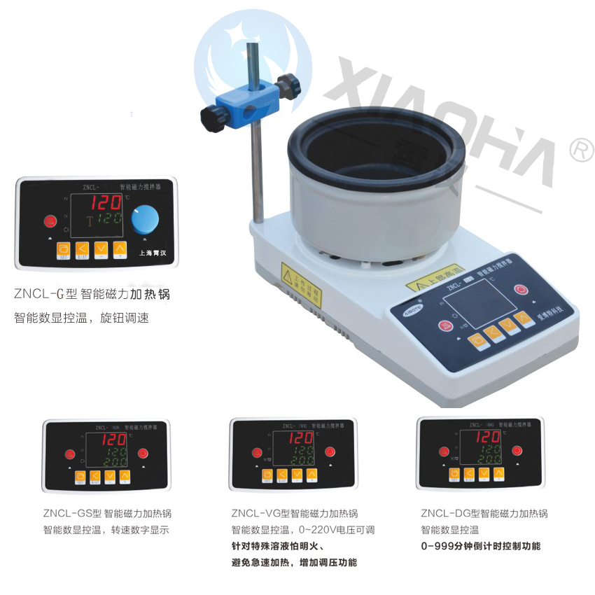 智能/调温磁力（加热锅）搅拌器 调温恒温加热锅磁力搅拌器 上海霄汉磁力加热锅搅拌器ZNCL-G系列 智能数显磁力搅拌器图片