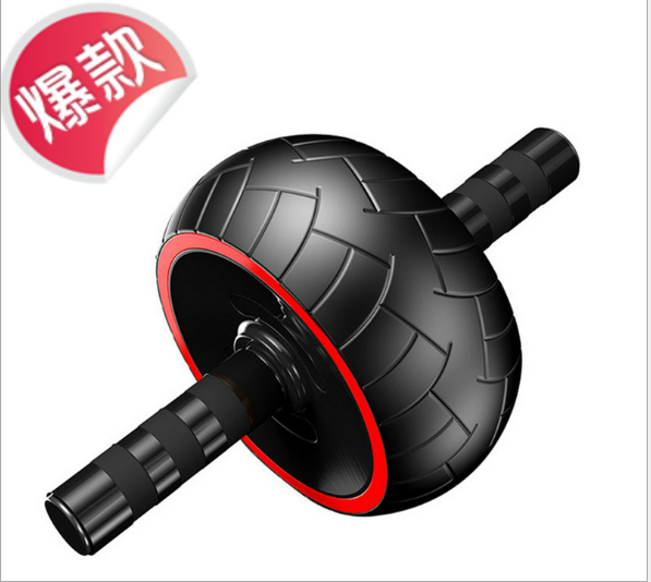回彈健腹輪巨輪靜音健身器材家用滾滑輪減肚子推輪廠家直銷 胎皮健腹輪