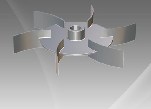 六片彎葉圓盤渦輪式不銹鋼攪拌器