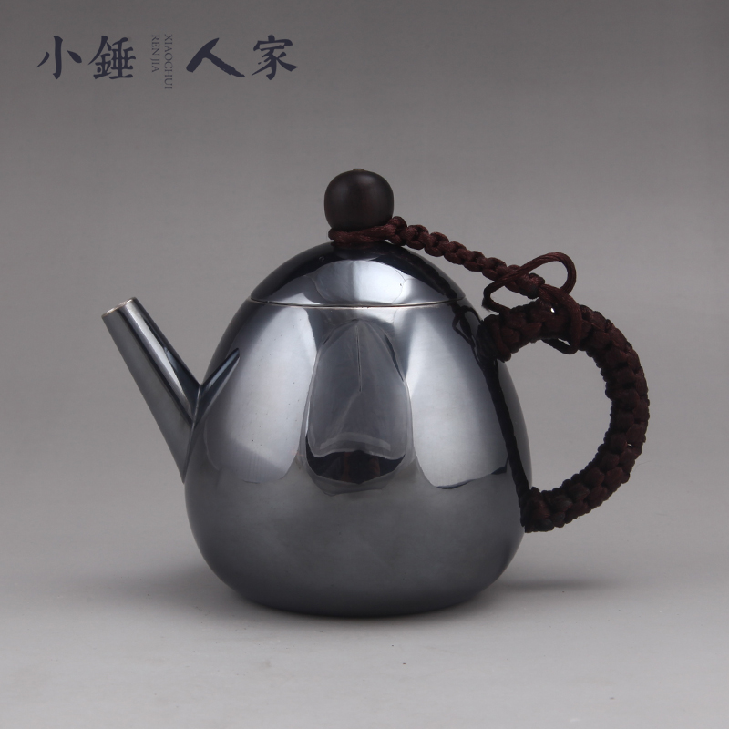 小锤人家直流嘴纯银急须手工纯银泡茶壶家用功夫纯银茶具