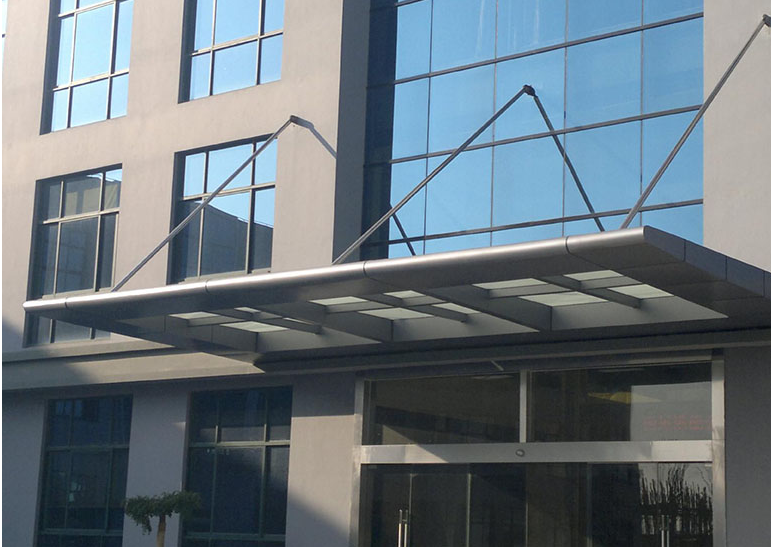 鋼化玻璃雨棚圖片/鋼化玻璃雨棚樣板圖 (1)