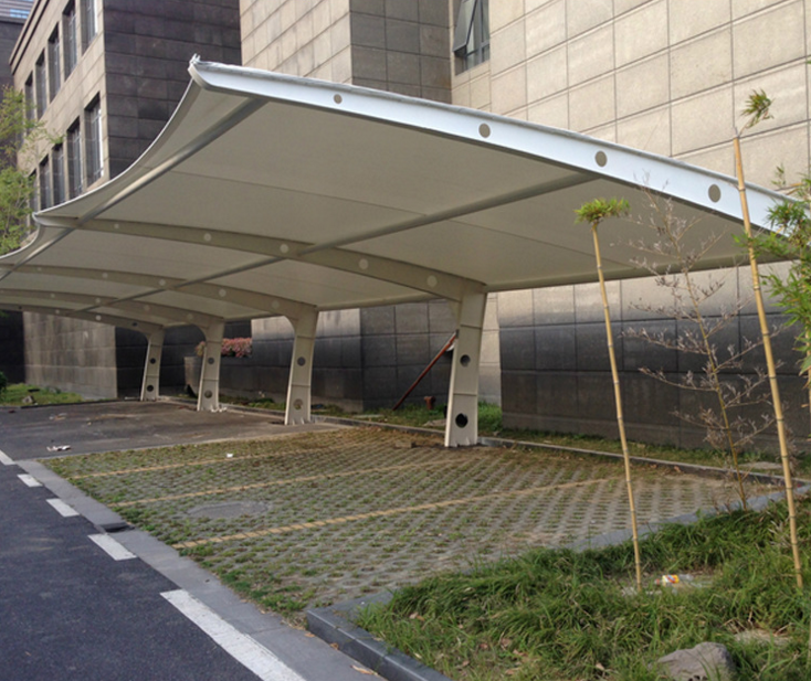 膜結構停車棚圖片/膜結構停車棚樣板圖 (1)