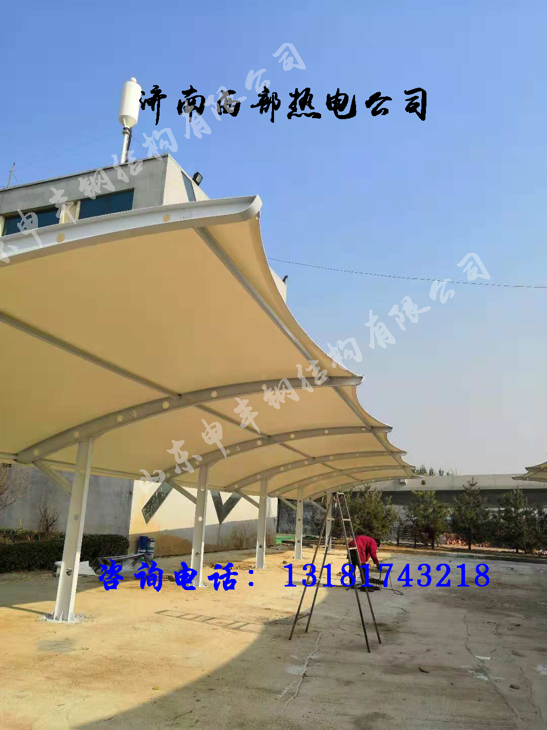 濟南膜結(jié)構(gòu)車棚圖片/濟南膜結(jié)構(gòu)車棚樣板圖 (3)