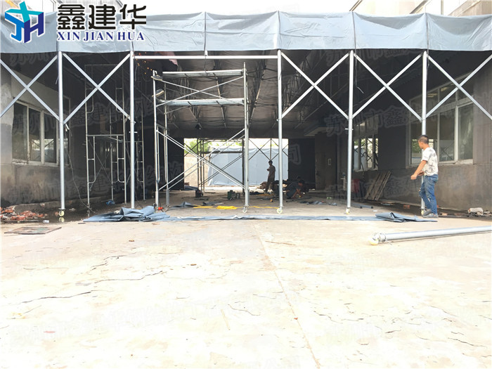 新泰市戶外伸大型縮推拉雨棚鑫距華圖片/新泰市戶外伸大型縮推拉雨棚鑫距華樣板圖 (3)