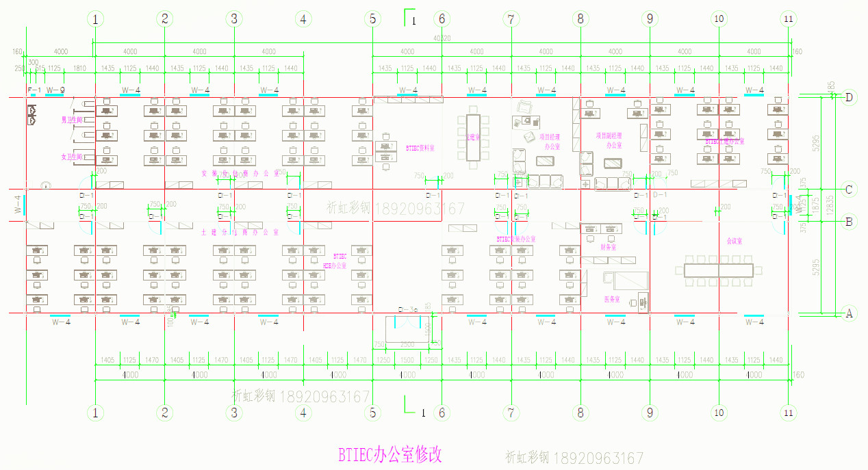 张家口彩钢房搭建内楼梯办公室，赤城县安装工地用活动板房图片